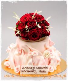 Tort Donna z bukietem