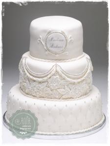 Tort weselny Monogram